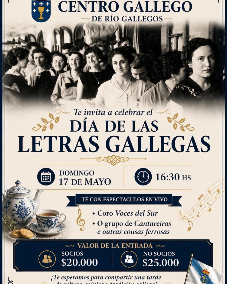 Día das Letras Galegas 2026 no Centro Galego de Río Gallegos. Día das Letras Galegas 2026 no Centro Galego de Río Gallegos.