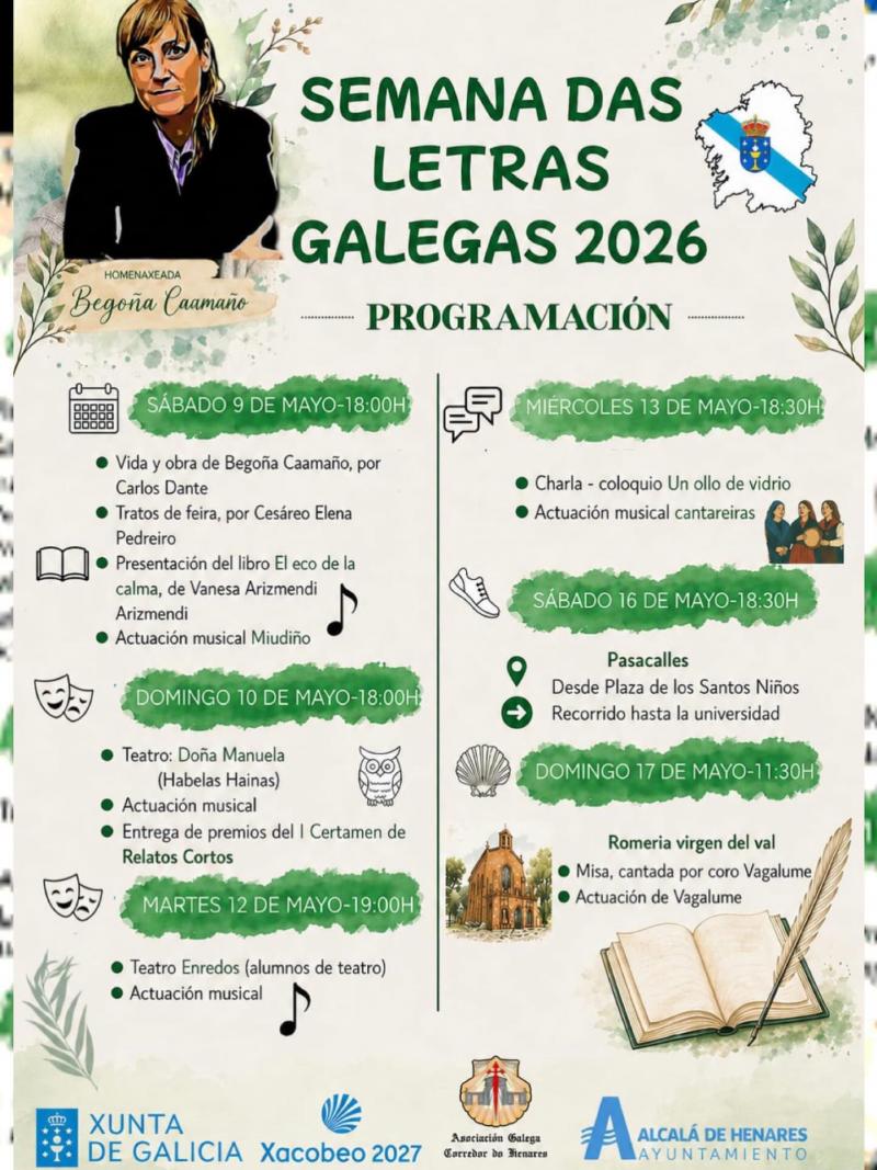 Semana das Letras Galegas 2026 na Asociación Galega Corredor do Henares.