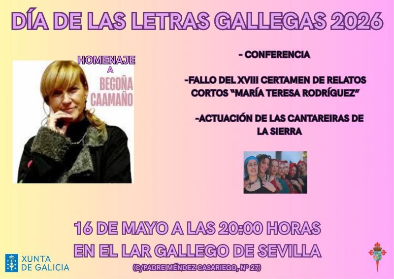 Día das Letras Galegas 2026 no Lar Galego de Sevilla.