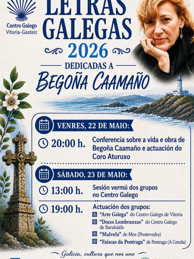 Letras Gallegas 2026 en el Centro Gallego de Vitoria.