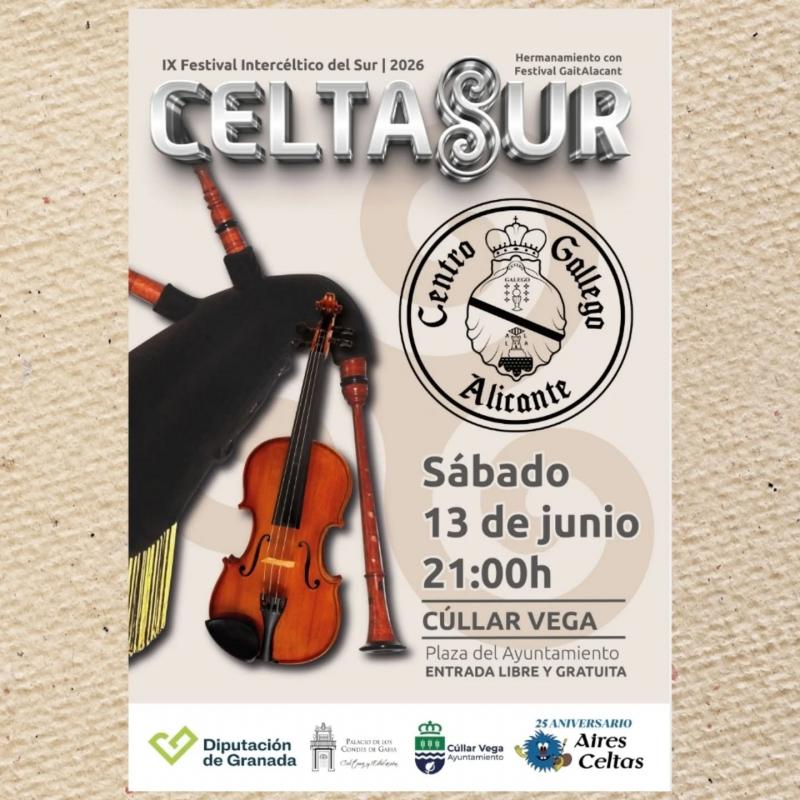IX Festival Intercéltico del Sur 2026 con la presencia del Centro Gallego de Alicante.