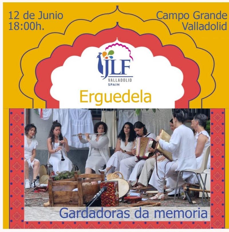 Actuación do Grupo Erguedela, da Casa de Galicia en Valladolid, no Festival da Casa da India.