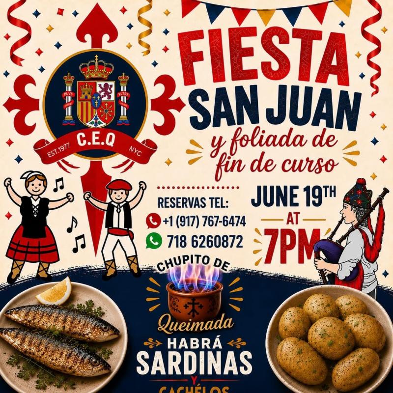 Fiesta de San Juan en el Centro Español de Queens.