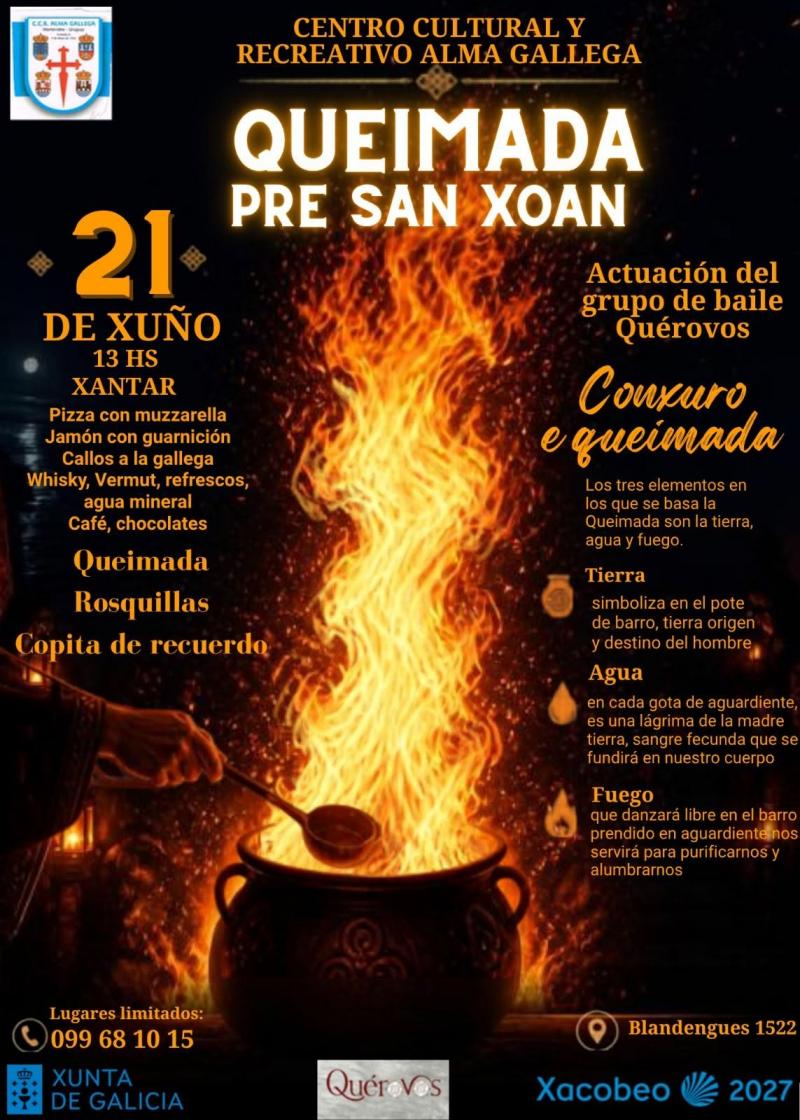 Queimada Pre - San Xoán no Centro Cultural e Recreativo Alma Galega.