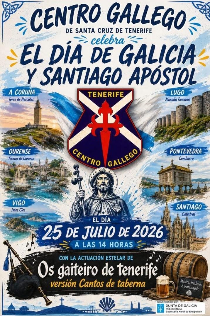Día de Galicia e Santiago Apóstolo no Centro Galego de Santa Cruz de Tenerife.