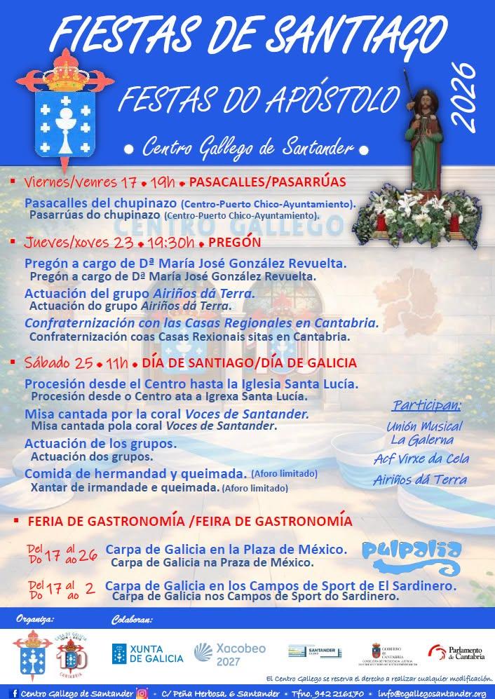 Fiestas del Apóstol en el Centro Gallego de Santander.