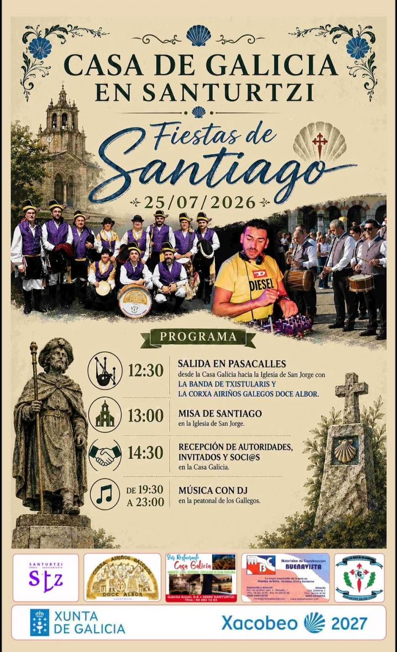 Fiestas de Santiago de la Casa de Galicia en Santurtzi.