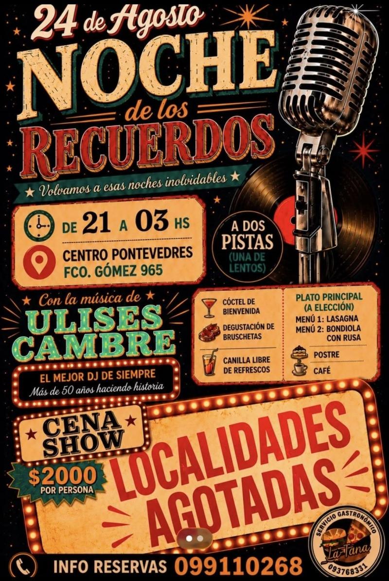 "Noche de los recuerdos" en el Centro Pontevedrés de Montevideo. "Noche de los recuerdos" en el Centro Pontevedrés de Montevideo.