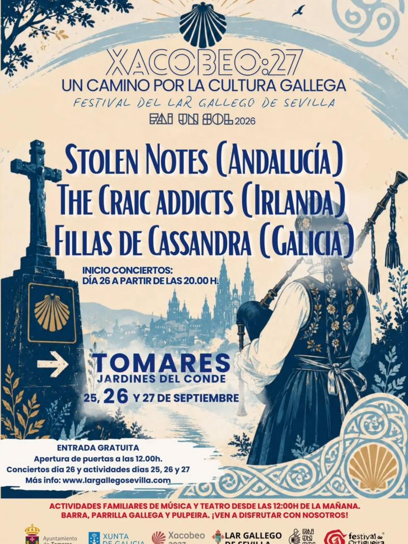 Festival Fai Un Sol 2026 organizado por el Lar Gallego de Sevilla.