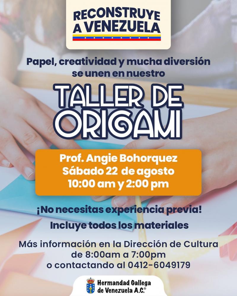 Taller de origami en la Hermandad Gallega de Venezuela. Taller de origami en la Hermandad Gallega de Venezuela.