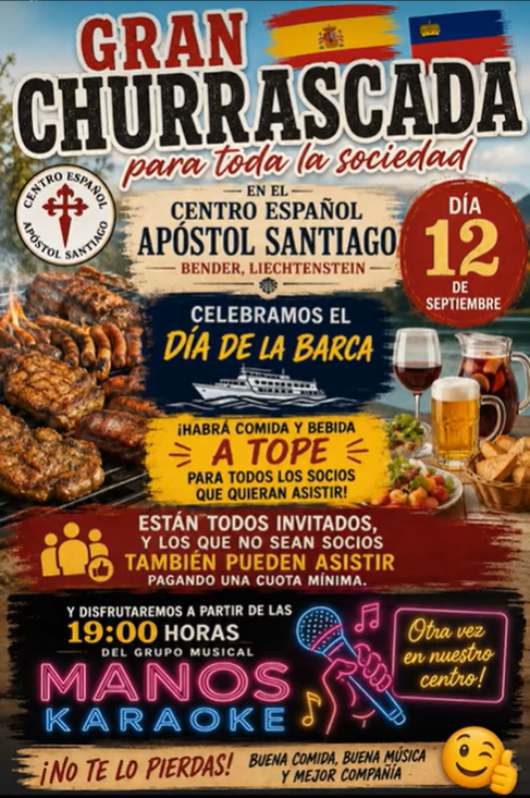 Gran churrascada en el Centro Español Apóstol Santiago. Gran churrascada en el Centro Español Apóstol Santiago.
