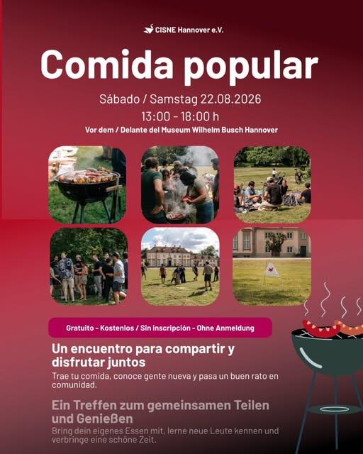 Comida popular en la Asociación CISNE Hannover. Comida popular en la Asociación CISNE Hannover.