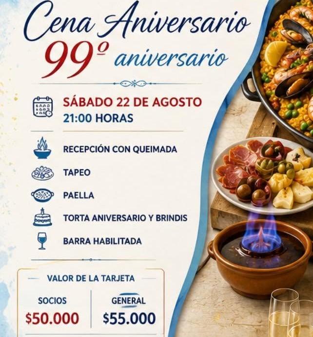 99 aniversario da Asociación Centro Galego de Río Gallegos.