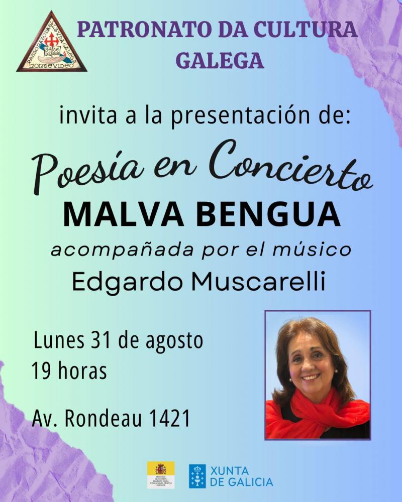 Poesía en concerto con Malva Bengua no Padroado da Cultura Galega de Montevideo.