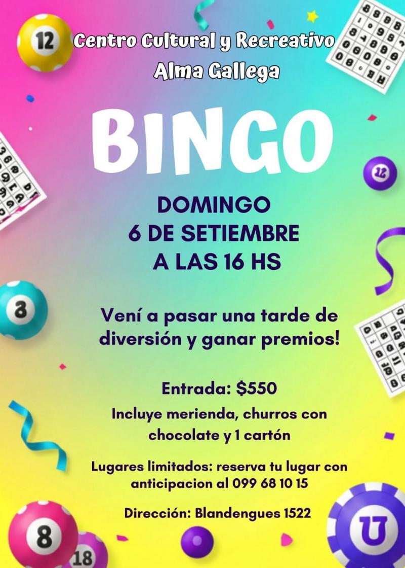 Bingo en el Centro Cultural y Recreativo Alma Gallega de Montevideo. Bingo en el Centro Cultural y Recreativo Alma Gallega de Montevideo.