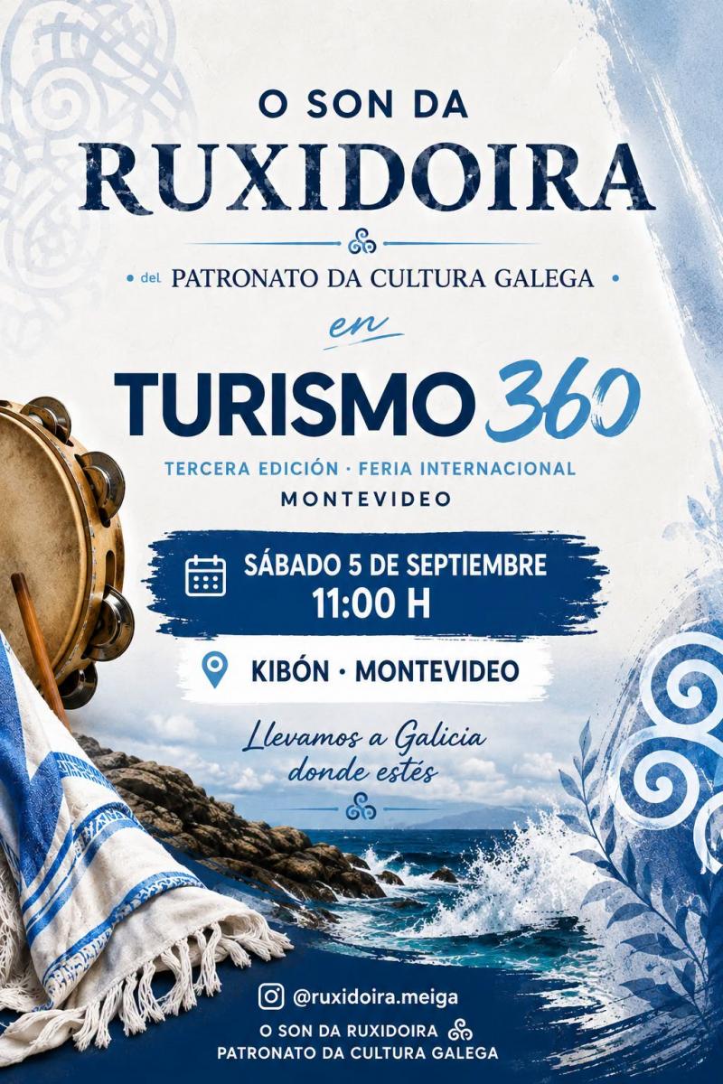 Actuación do Son da Ruxidoira do Padroado da Cultura Galega de Montevideo na Feira Internacional Turismo 360.
