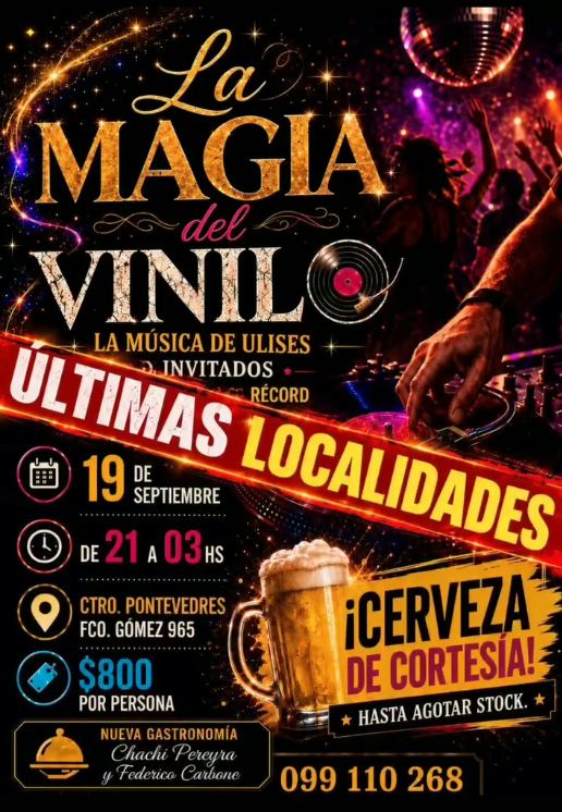 "La Magia del Vinilo" en el Centro Pontevedrés de Montevideo.