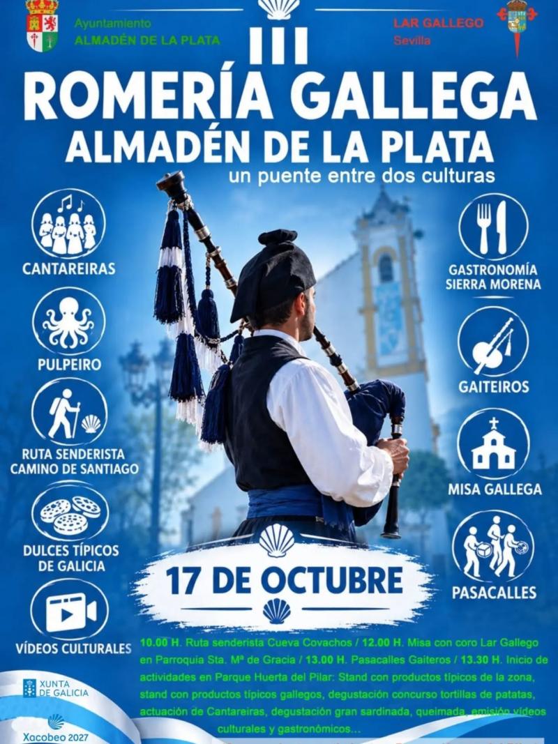 III Romaría galega en Almadén de la Plata organizada polo Lar Galego de Sevilla.