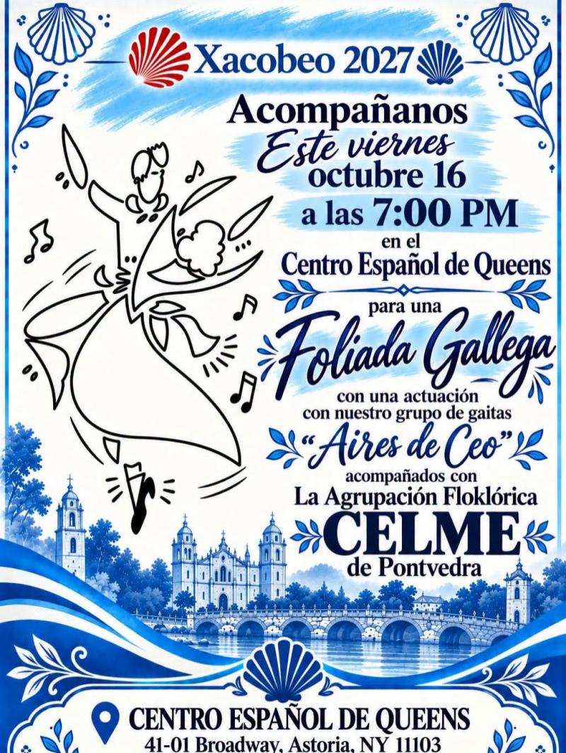 Foliada galega no Centro Español de Queens. Foliada galega no Centro Español de Queens.