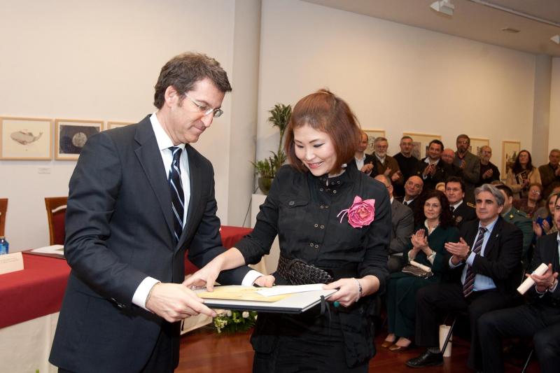 O presidente galego no acto de entrega dos premios Atlante do Museo do Gravado á Estampa Dixital de Artes 