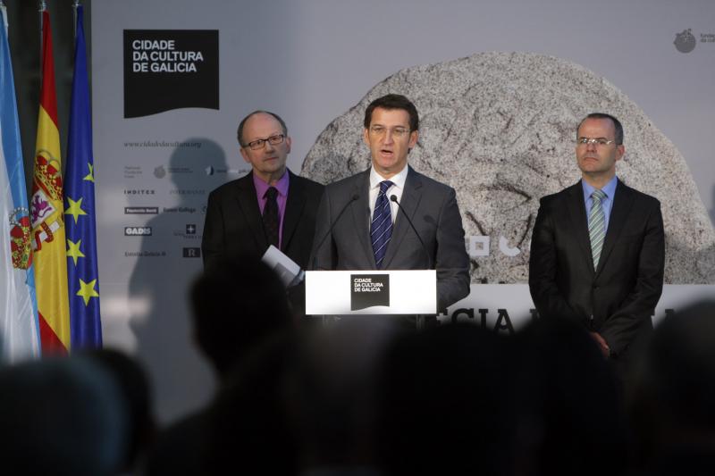 O presidente da Xunta na inauguración de 'Gallaecia Petrea'. Foto: Conchi Paz.