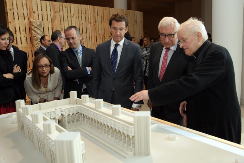 El presidente de la Xunta en la inauguración de 'Gallaecia Petrea'. Foto: Conchi Paz.