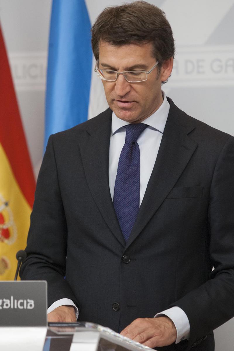 O presidente da Xunta, na rolda de prensa tras o Consello. Foto: Xoán Crespo.