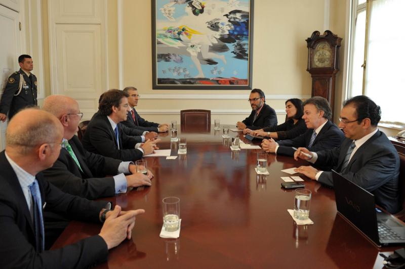 O presidente da Xunta reuniuse co presidente colombiano, Juan Manuel Santos. 