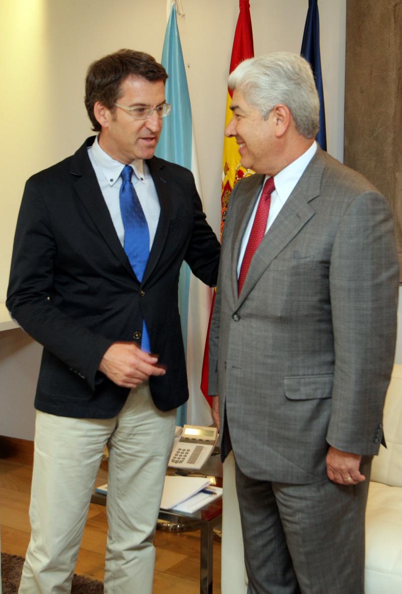 Feijóo con el embajador de Méjico en España, Francisco Javier Ramírez (Autor: Conchi Paz)