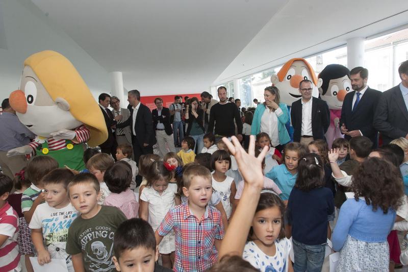 Xesús Vázquez Abad presenta o novo programa de televisión infantil en galego ‘Os Bolechas’. Foto: Xoán Crespo. 
