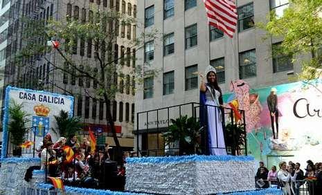 Desfile da carroza da Casa de Galicia de Nova York