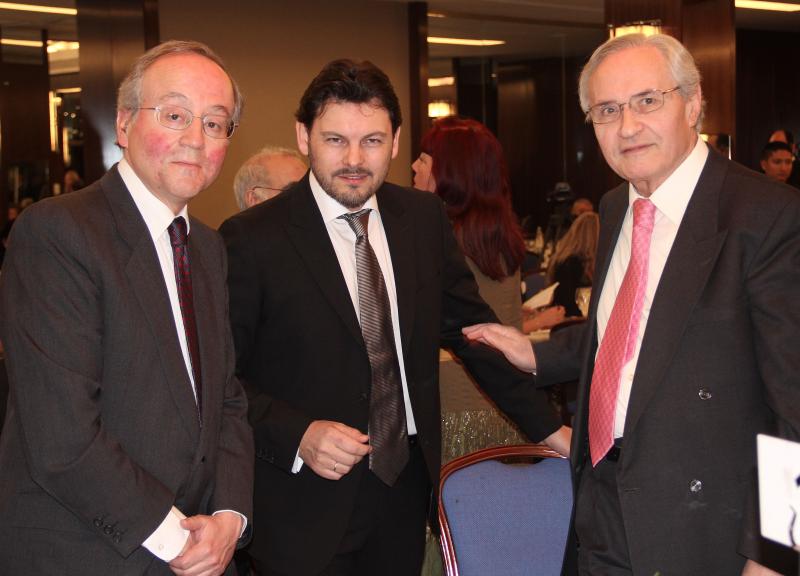 Antonio Rodríguez Miranda, Jose Ramón Ónega y Leopoldo Calvo Sotelo (hijo). 