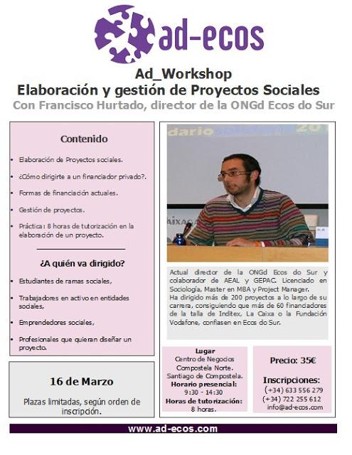 Cartel do Seminario co detalle do programa. Foto: Ecos do Sur.