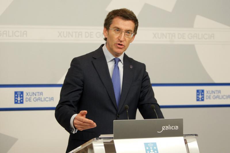 O presidente da Xunta na rolda de prensa do Consello. Foto: Conchi Paz. O presidente da Xunta na rolda de prensa do Consello. Foto: Conchi Paz.