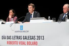 El presidente da Xunta en el acto de celebración del Día das Letras Galegas 2013. Foto: Ana Varela