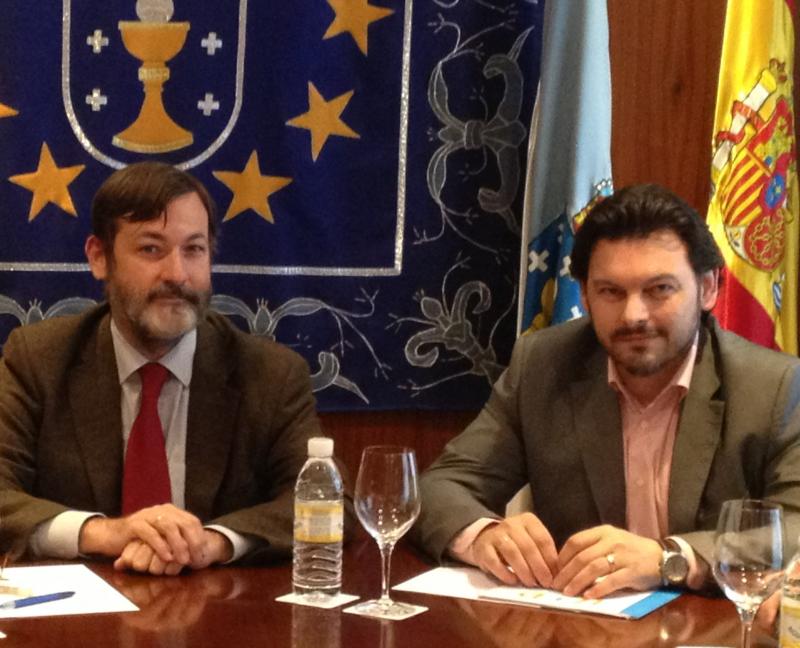 Miranda e Rodríguez-Ponga durante a xuntanza mantida entre os secretarios xerais das dúas institucións