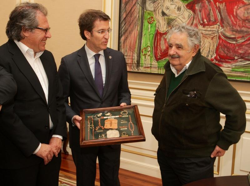 O titular da Xunta ofreceu unha recepción institucional ao presidente do Uruguai, de visita oficial en Galicia. Foto: Conchi Paz