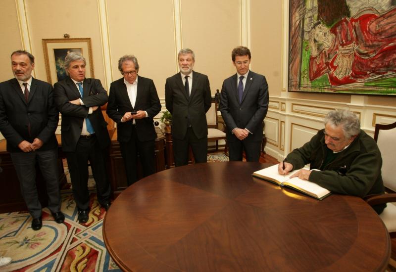 O titular da Xunta ofreceu unha recepción institucional ao presidente do Uruguai, de visita oficial en Galicia. Foto: Conchi Paz