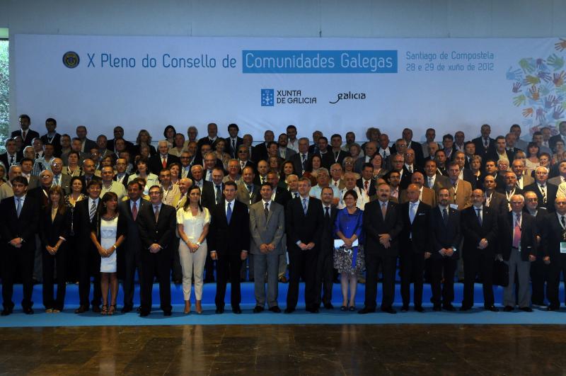Foto de archivo de la apertura del X Pleno do Consello de Comunidades Galegas, celebrado en Santiago el pasado verano