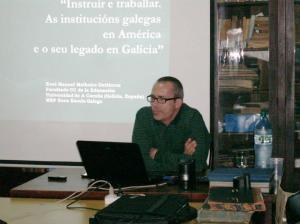 Xosé Manuel Malheiro Gutiérrez, nun momento da súa intervención. 