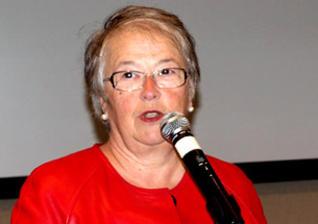 A profesora galega Carmen Fariña, durante un recente acto en Nova York