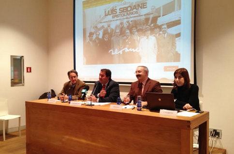 Na imaxe, o acto de presentación do 'Epistolario' na sede da Fundación Luis Seoane na Coruña.