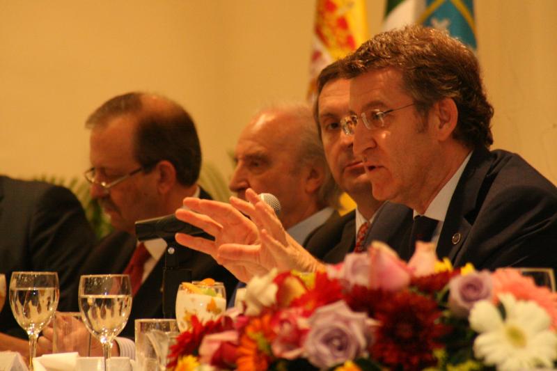 El presidente durante el encuentro empresarial 'Galicia-México. Oportunidades de Negocio'