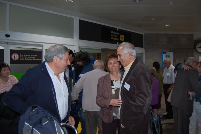 Imaxe da chegada das e dos participantes de Reencontros na Casa 2015, programa da Secretaría Xeral da Emigración