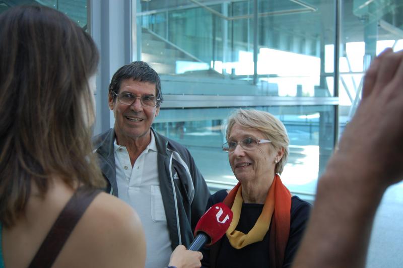 Imaxe da chegada das e dos participantes de Reencontros na Casa 2015, programa da Secretaría Xeral da Emigración