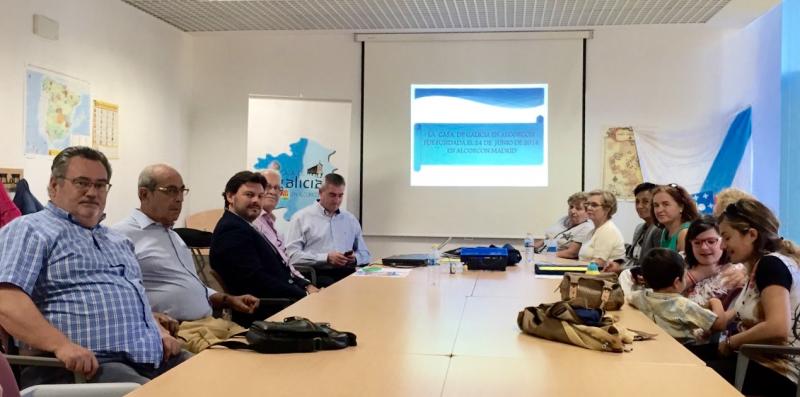 Miranda, con miembros de Casa de Galicia de Alcorcón
