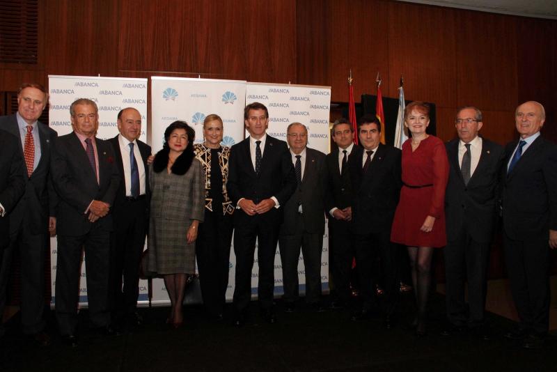 El titular de la Xunta participó en la celebración del XXV aniversario de la Asociación de Empresarios Gallegos en Madrid (AEGAMA) 