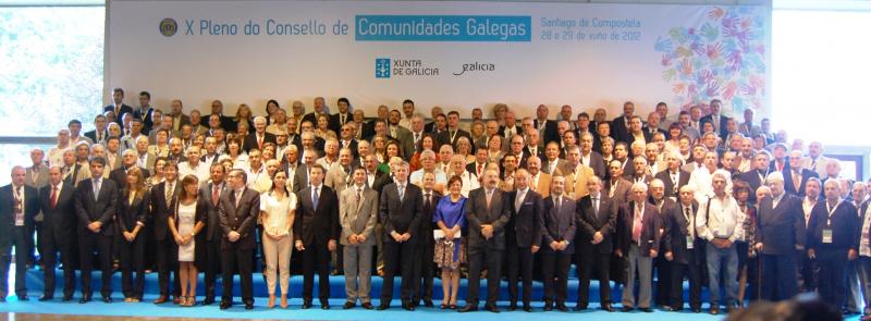 Imaxe do X Plenario do Consello de Comunidades Galegas, celebrado en Santiago de Compostela os días 28 e 29 de xuño de 2012 Imaxe do X Plenario do Consello de Comunidades Galegas, celebrado en Santiago de Compostela os días 28 e 29 de xuño de 2012