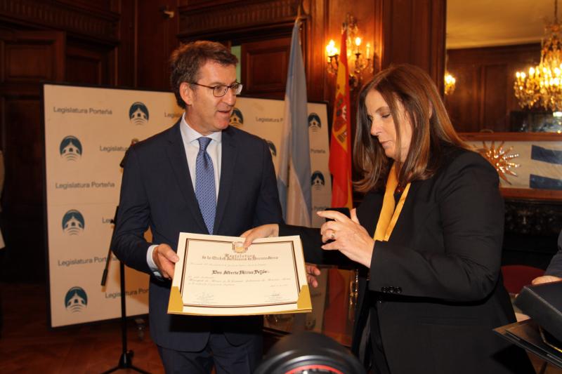 O titular da Xunta recibiu o título de Hóspede de Honra de Bos Aires 