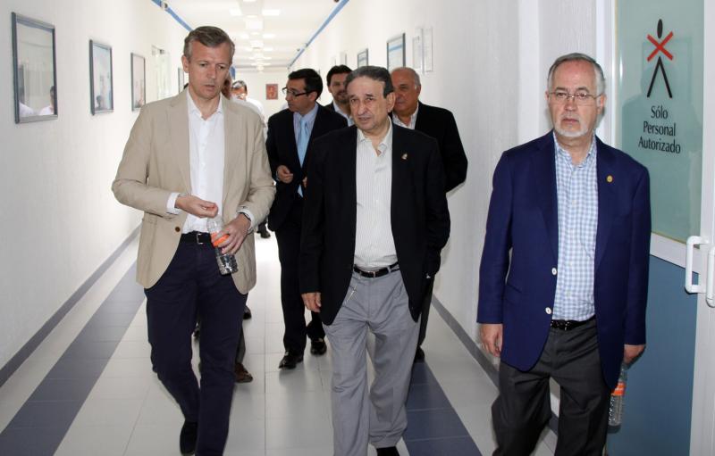 O vicepresidente da Xunta, Alfonso Rueda e o secretario xeral da Emigración, Antonio Rodríguez Miranda visitaron onte o Hospital Español de México